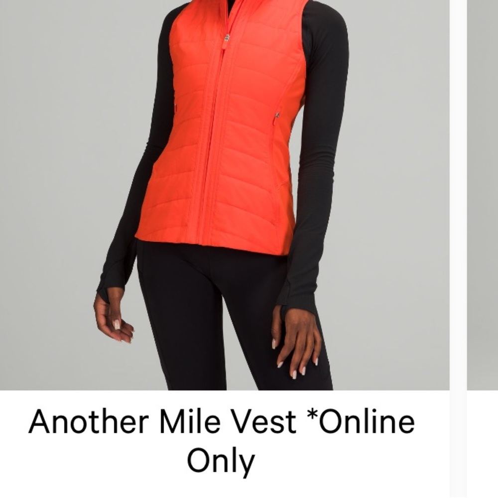 Lululemon another mile Bright Orange Vest